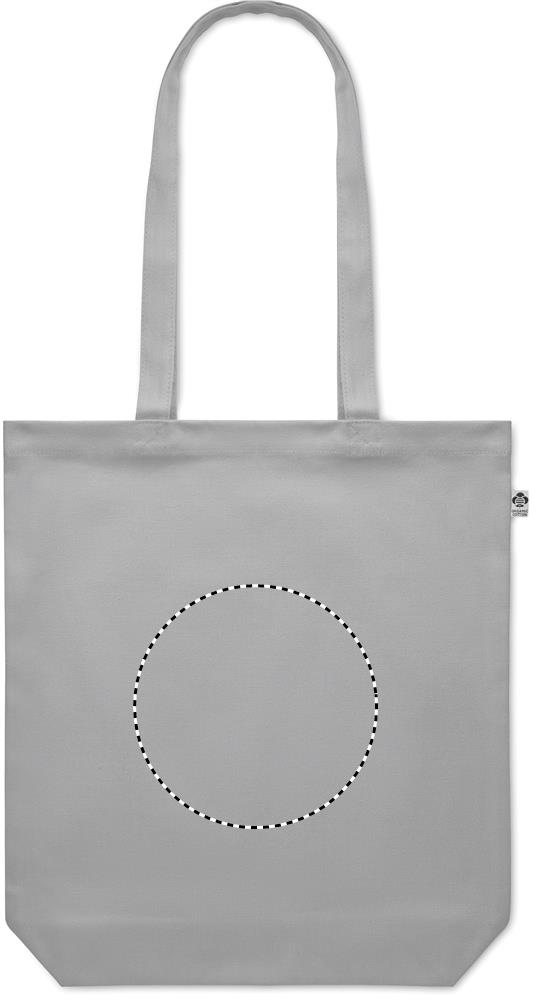 Canvas shopping bag 270 gr/m² front embroidery 07