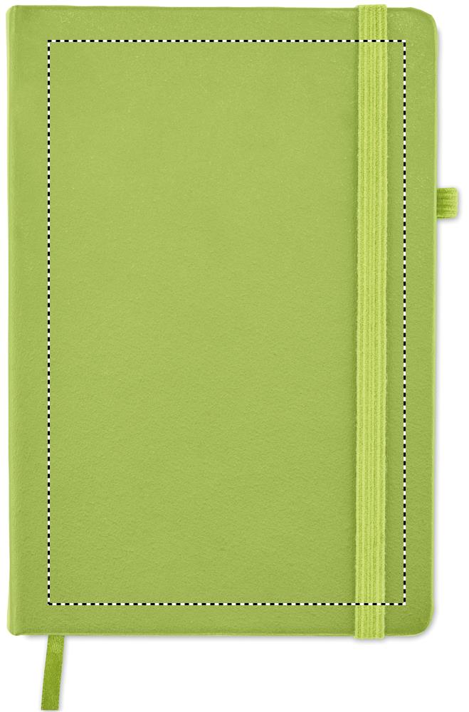 Recycled PU A5 lined notebook front 48