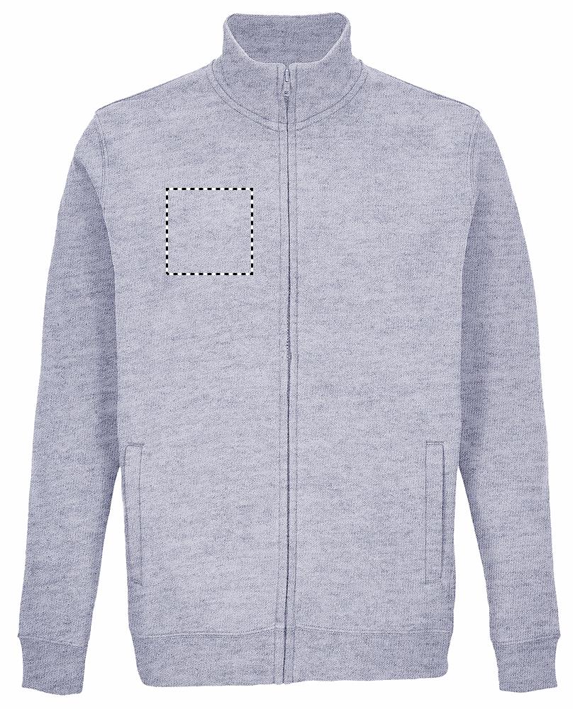 COOPER FULL ZIP SWEAT chest right gy