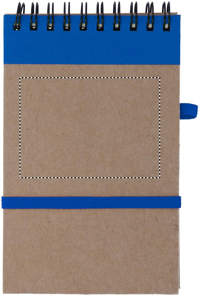 A6 recycled notepad with pen front top 04