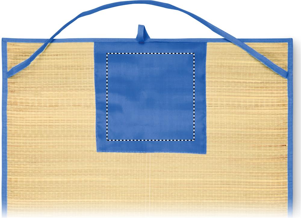 Natural straw beach mat side 1 37