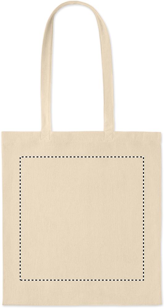 Shopper in velluto a coste front 13