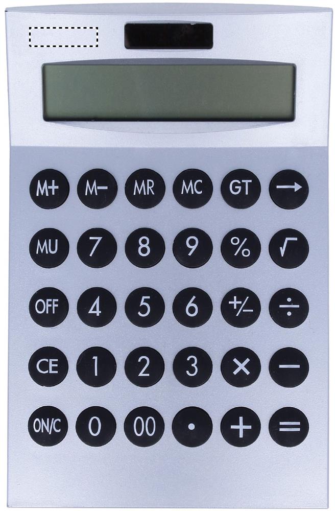 Basics 12-digits calculator left of solar cel 16