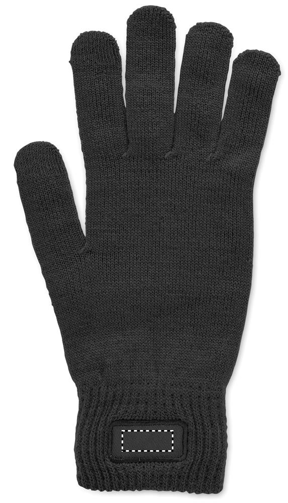 Knitted gloves in RPET glove right 03