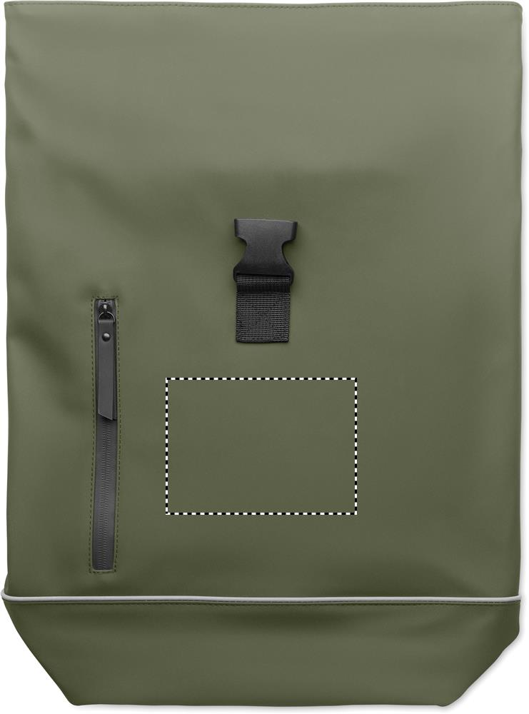 Zaino in PU rolltop per laptop front 60