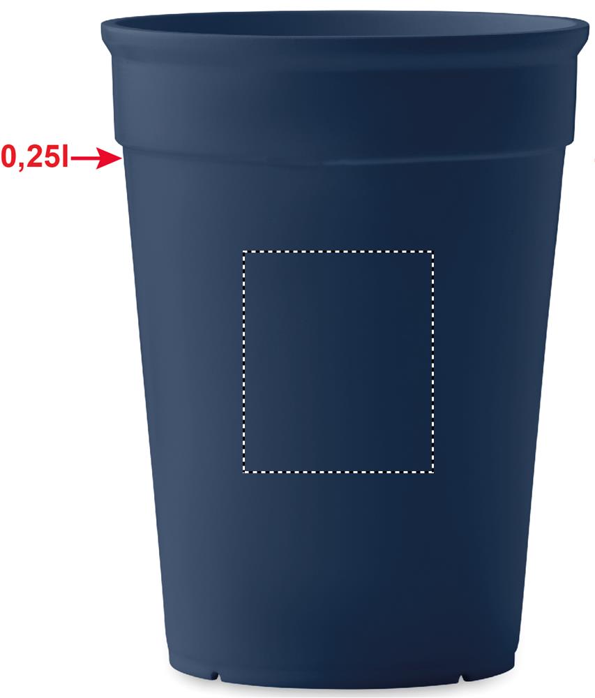 Recycled PP cup capacity 300ml back 85