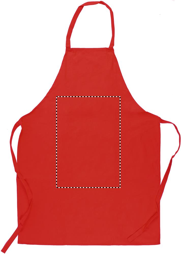 Kitchen apron in cotton front middle 05