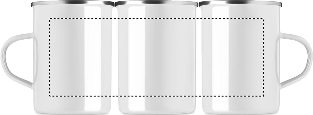 Metal mug with enamel layer 360 06
