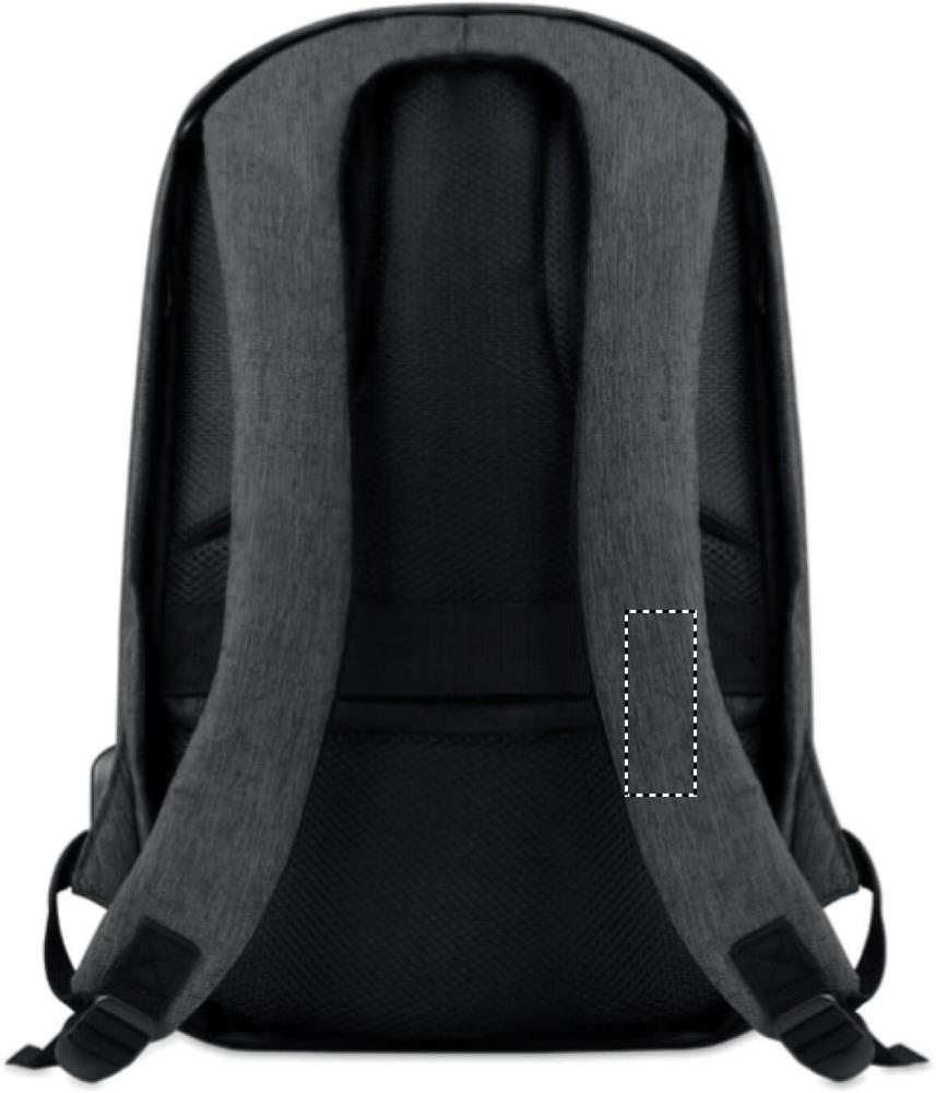 2 tone backpack incl USB plug shoulder strap left 03