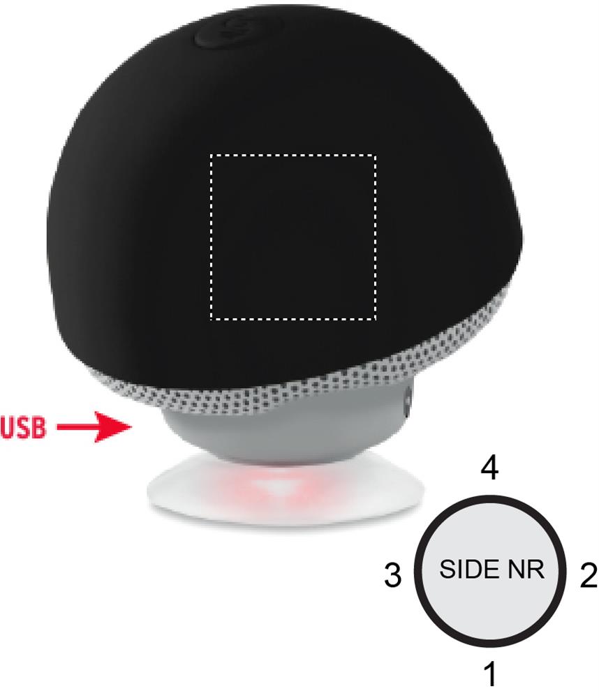 Mushroom 3W wireless speaker side 3 03