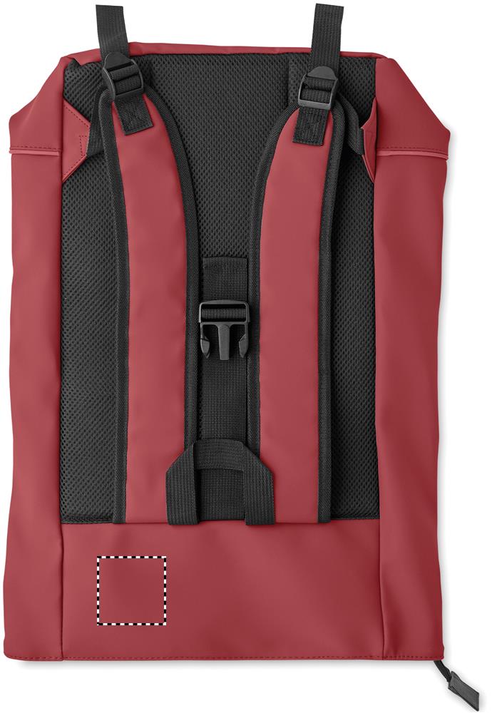 Zaino in PU rolltop per laptop top left 02