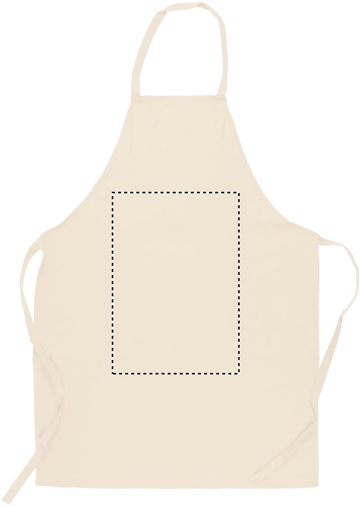 Kitchen apron in cotton front middle 13