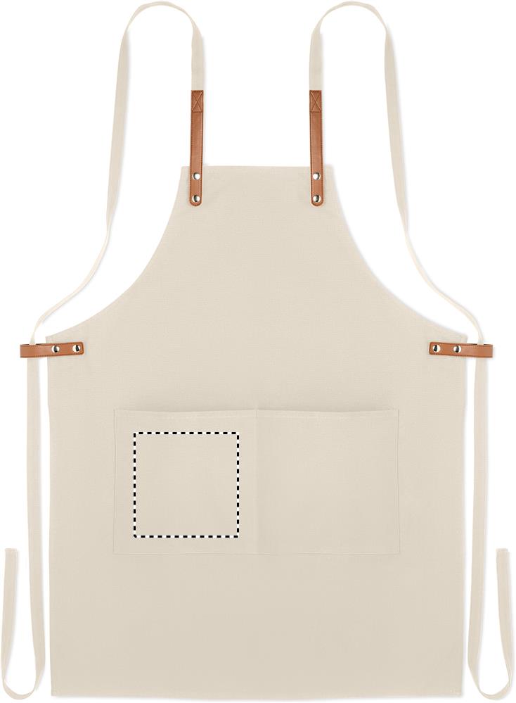 Organic cotton apron 340 gr/m² front pocket right 13