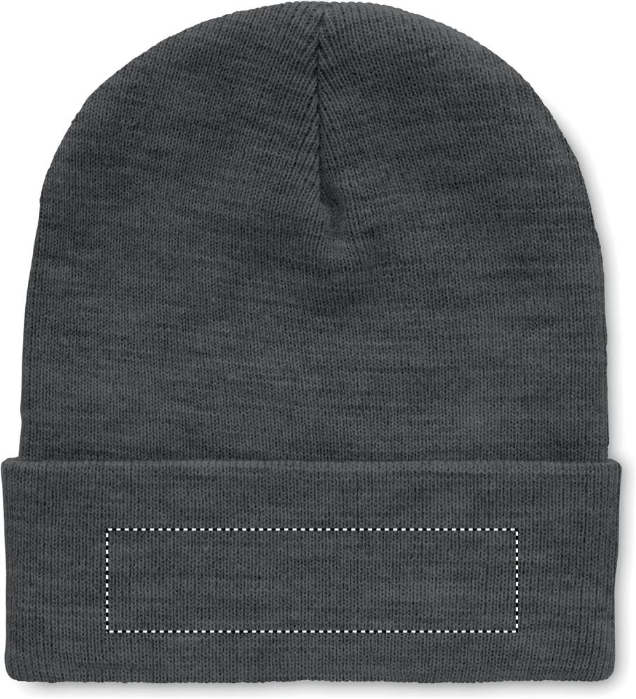 Beanie in RPET with cuff front bottom 33