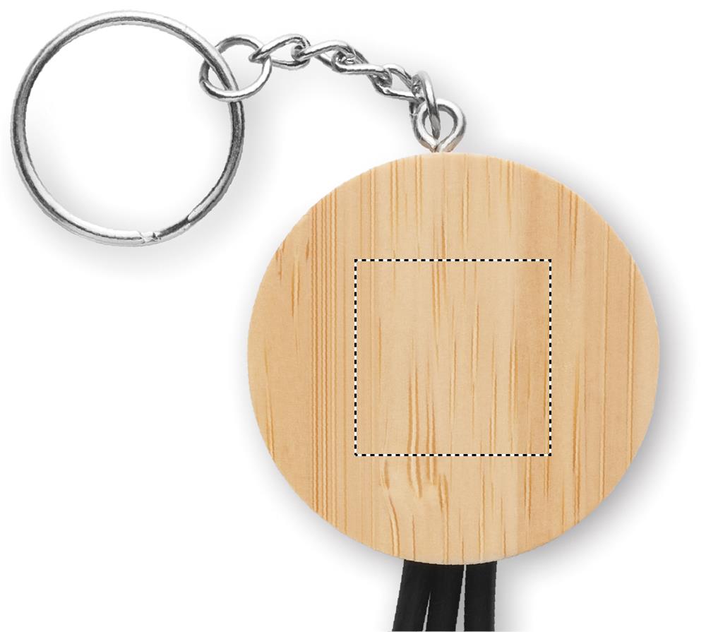 Key ring with 4 in 1 60W cable bamboo part 03