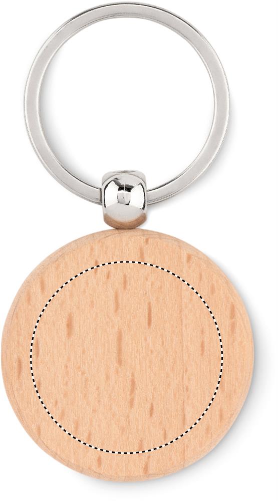 Round wooden key ring side 1 40