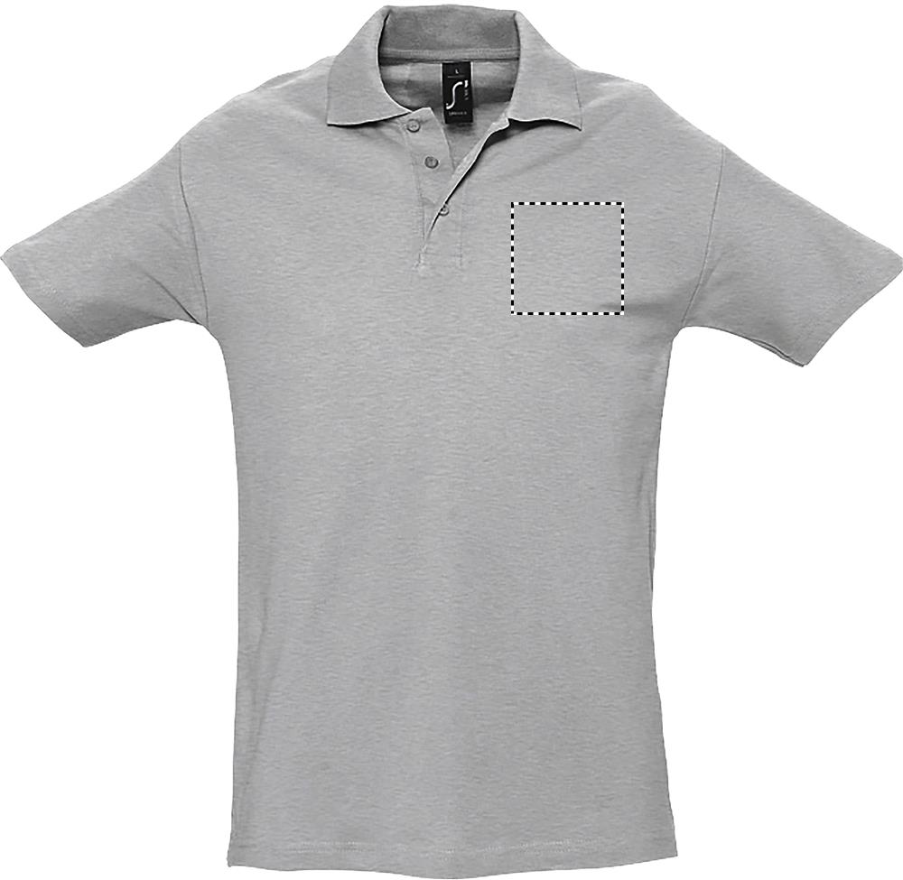SPRINgII MEN POLO 210g chest gy