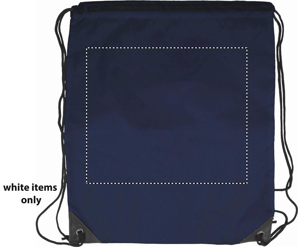 190T Polyester drawstring bag front on white 04