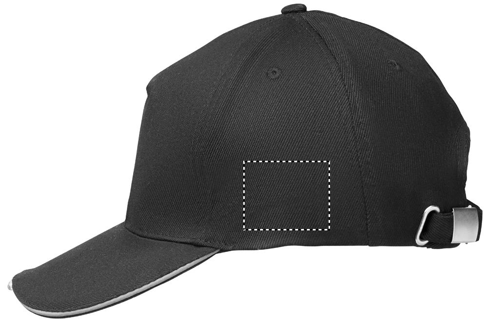 5 panel LED cotton cap 220gr/m² right side 03