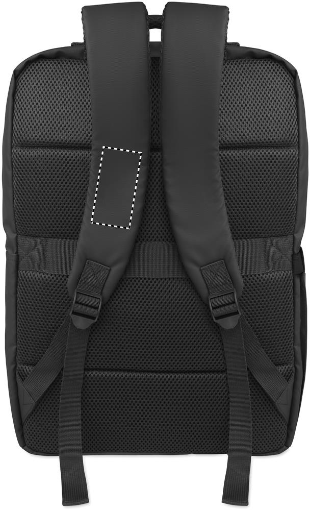 15" PU RPET laptop backpack shoulder strap right 03