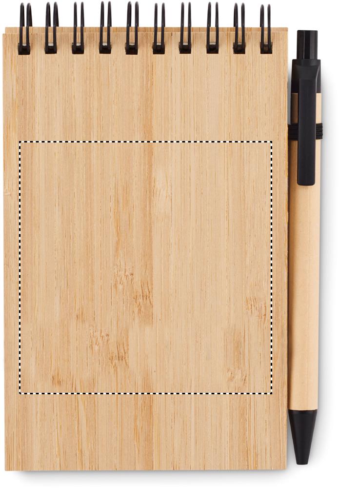 Set quaderno A6 in bamboo front 03