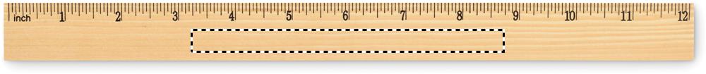 Righello in legno 30 cm inch side 40