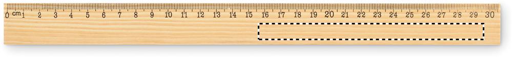 Righello in legno 30 cm cm side right 40