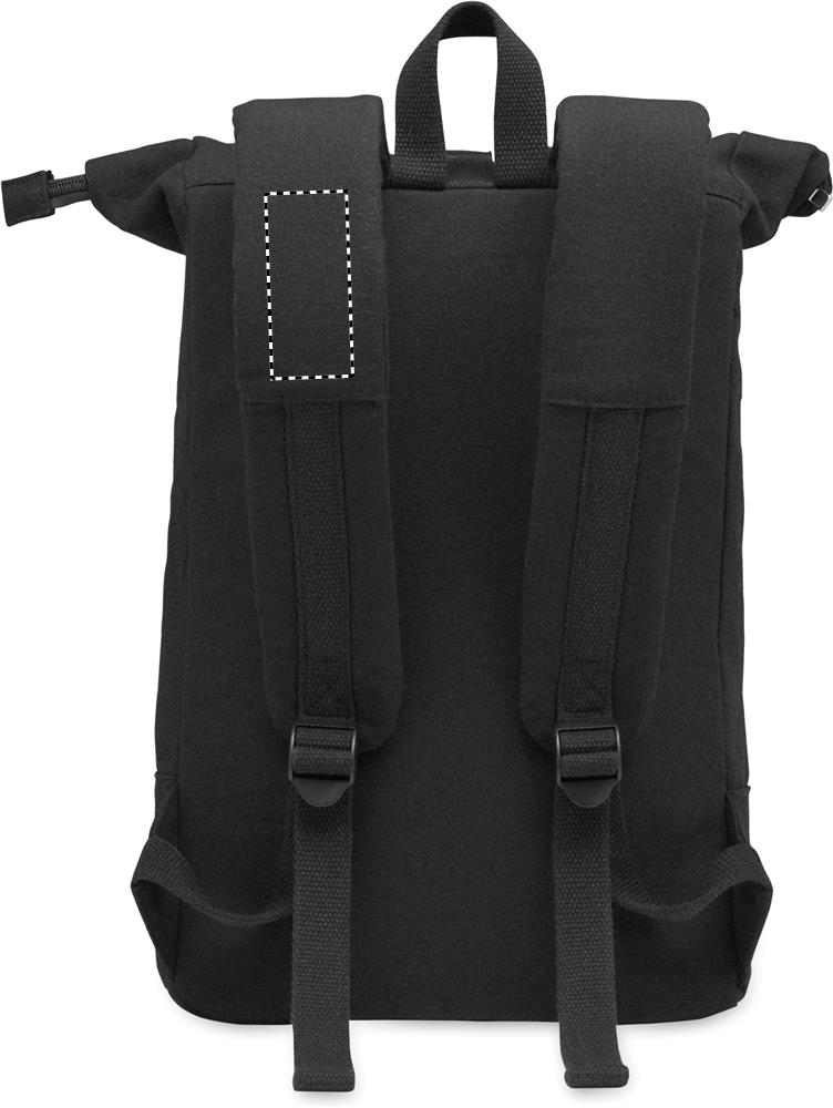 Roll top 15" laptop backpack shoulder strap right 03