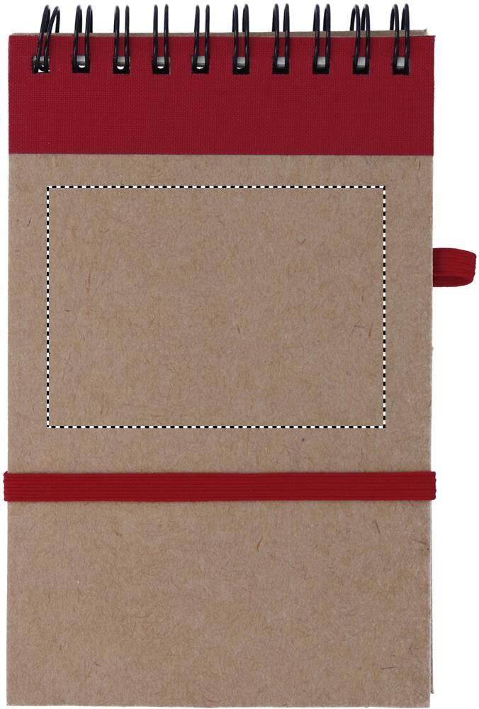 A6 recycled notepad with pen front top 05