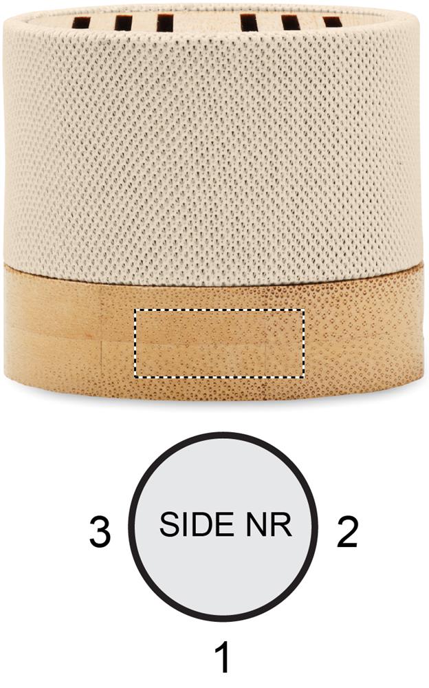 Bamboo RPET wireless speaker side 3 13