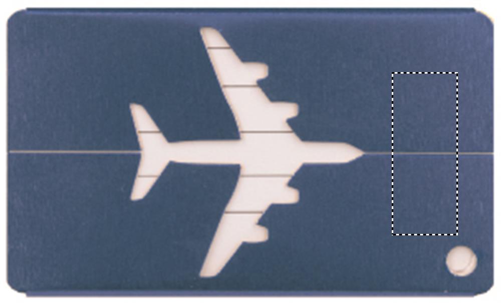 Aluminium luggage tag airplane r bottom 37
