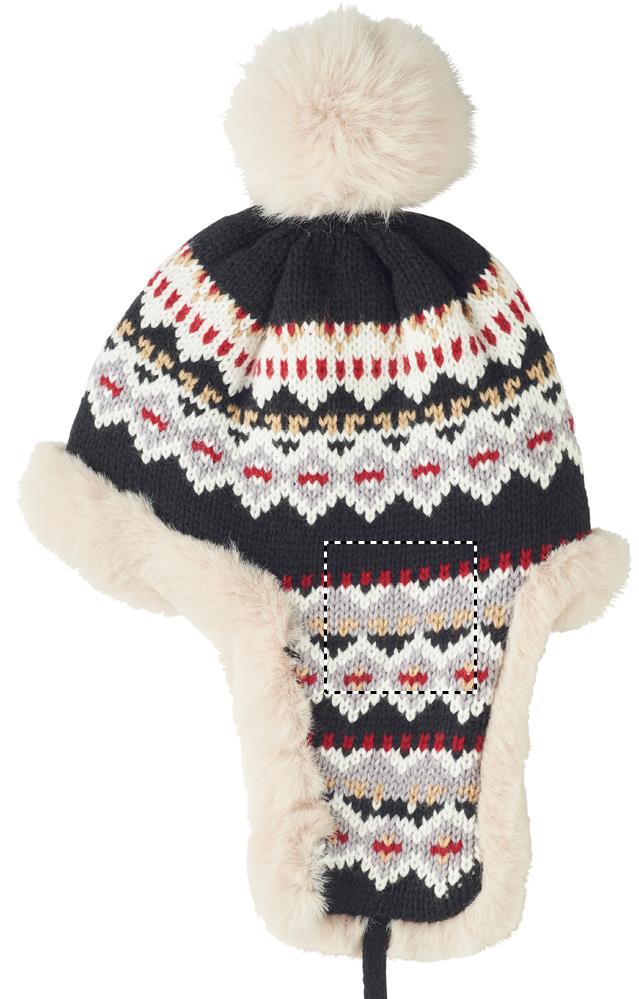 Berretto lavorato a maglia earflap 07
