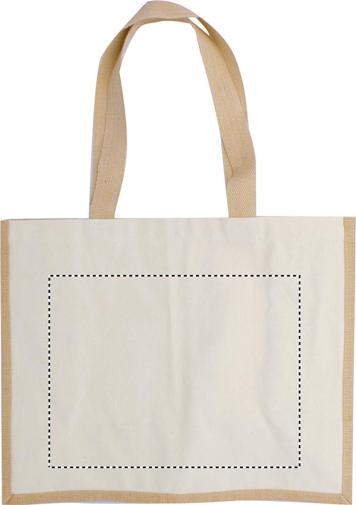 Jute and canvas shopping bag back 13
