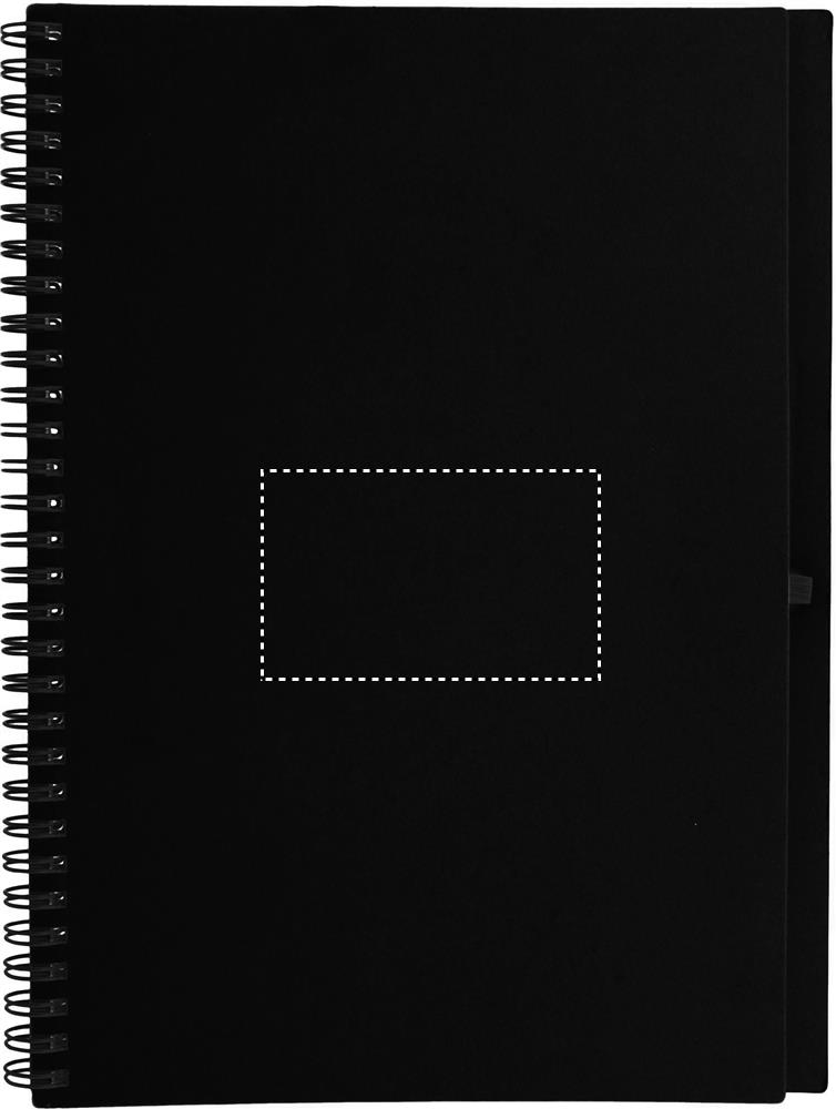 Recycled notebook with pen front 03