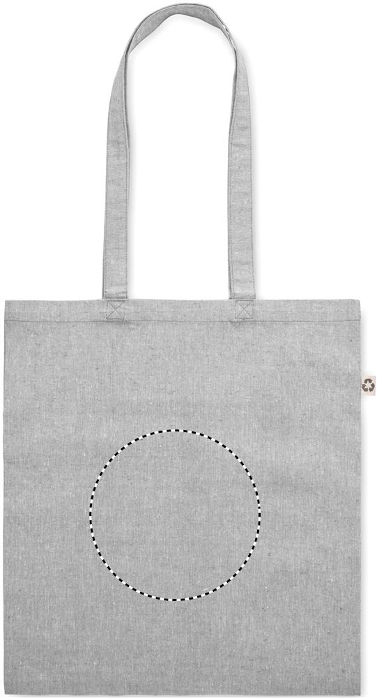 Shopping bag with long handles front embroidery 07