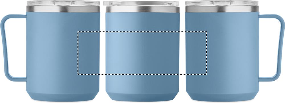 Double wall mug 400ml roundscreen 20