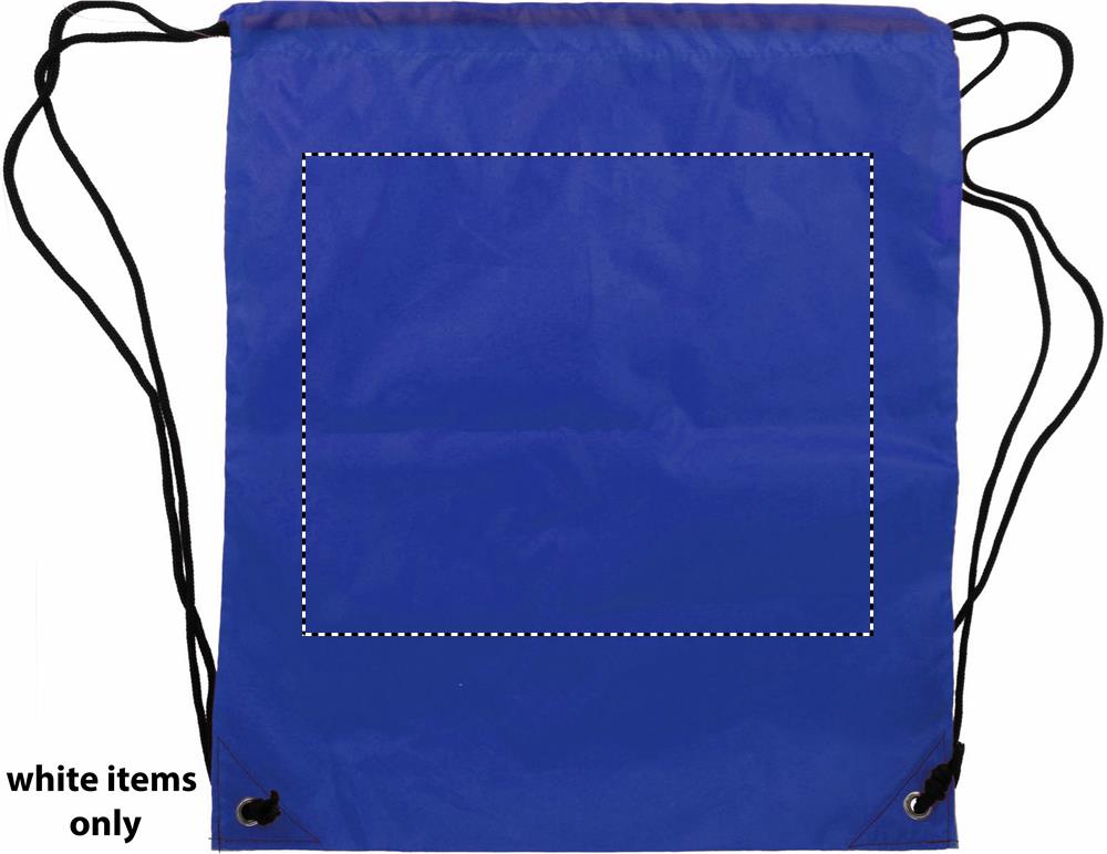 190T Polyester drawstring bag back on white 37