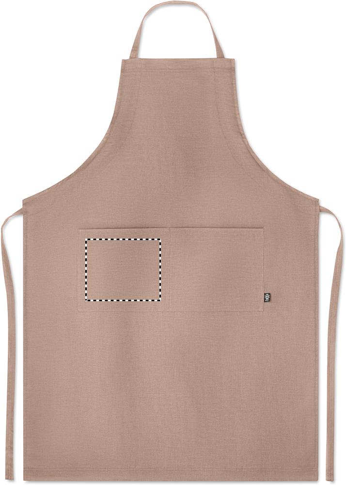 Hemp adjustable apron 200 gr/m² front pocket right 01