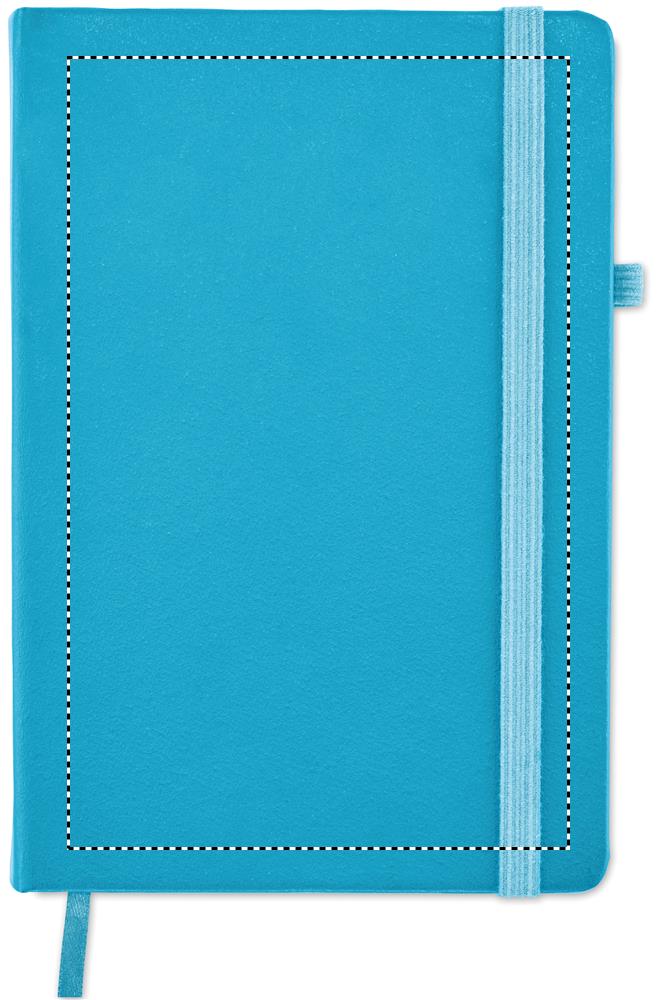 Recycled PU A5 lined notebook front 12