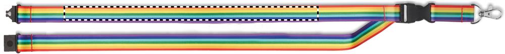 Rainbow RPET lanyard strap(s) back 99