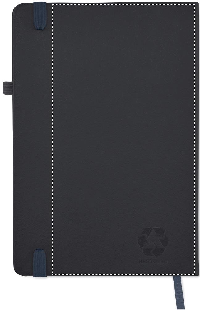 Recycled PU A5 lined notebook back pd 85