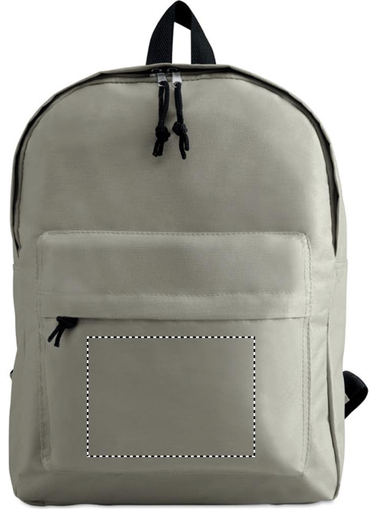 600D polyester backpack front pocket 07