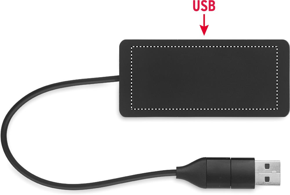 3 port USB hub with 20cm cable side 3 03