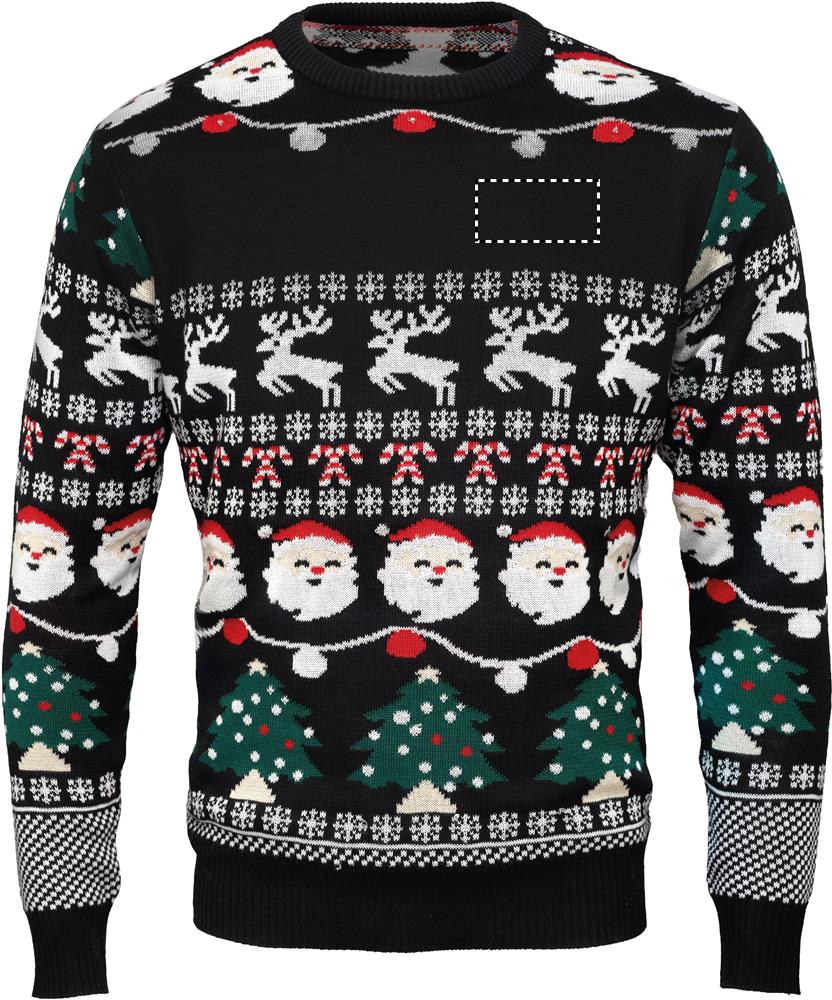Maglione natalizio a LED L/XL embroidery left 03
