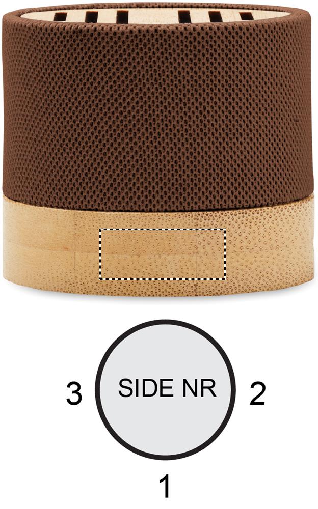 Bamboo RPET wireless speaker side 3 41