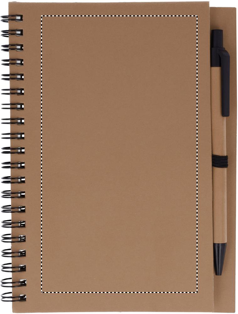 B6 Recycled notebook with pen front screen 13