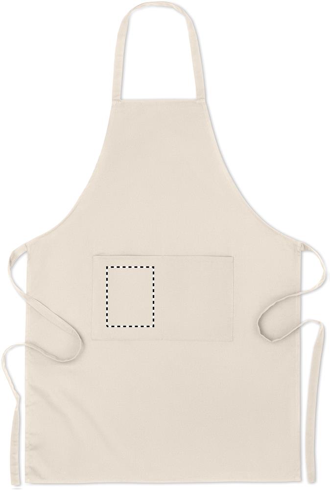 Organic cotton apron 200 gr/m² front pocket right 13