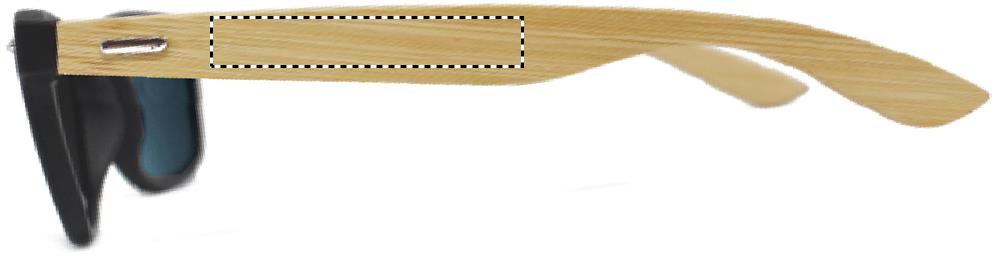 Sunglasses with bamboo arms left leg 04