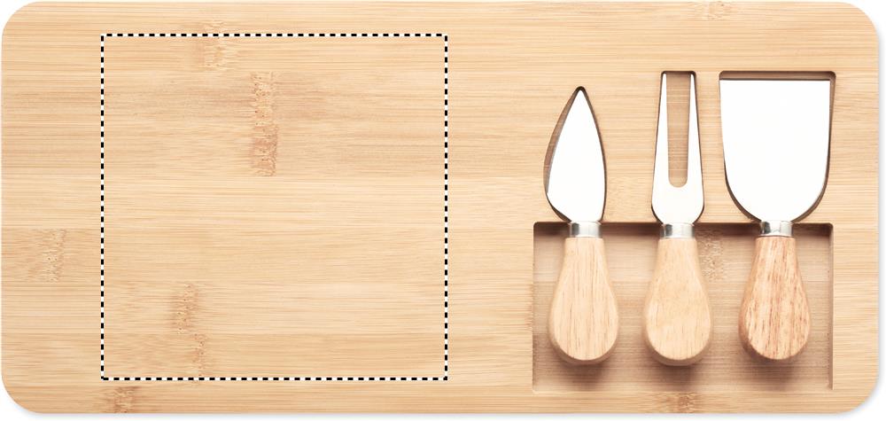 Bamboo Cheese board set front 40