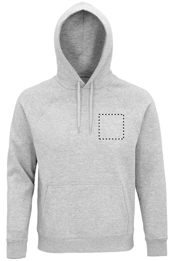 STELLAR Felpa uni cappuccio chest gy